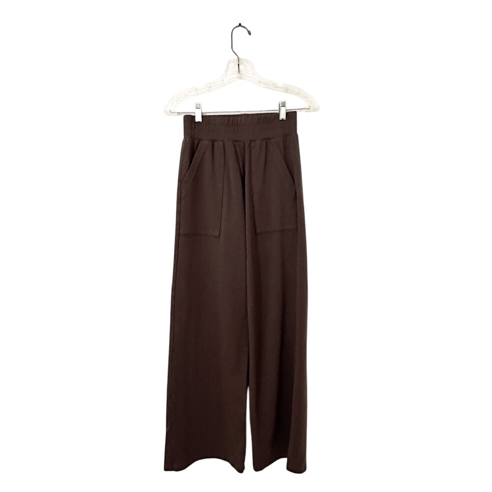 Year of Ours Wide Leg Sweatpants in a‎ Brown Plum Color - Size XS